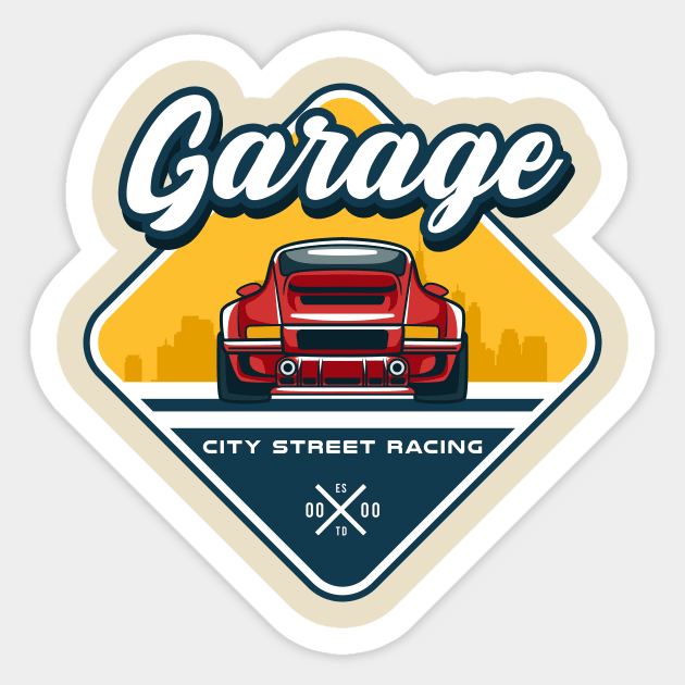 Garage City Street Racing Badge Sticker by Harrisaputra
